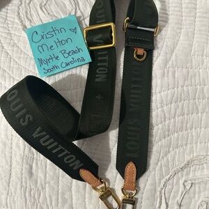 Sold on fb. Louis Vuitton Khaki (Dark Green) Strap jacquard bandoliere
